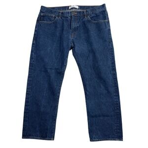 Peter Manning Jeans Mens 34x24 Short Blue Denim Stretch Straight Leg Regular Fit